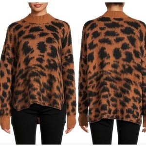 NWT Hugo Boss Fellyna Leopard Alpaca Blend Sweater
